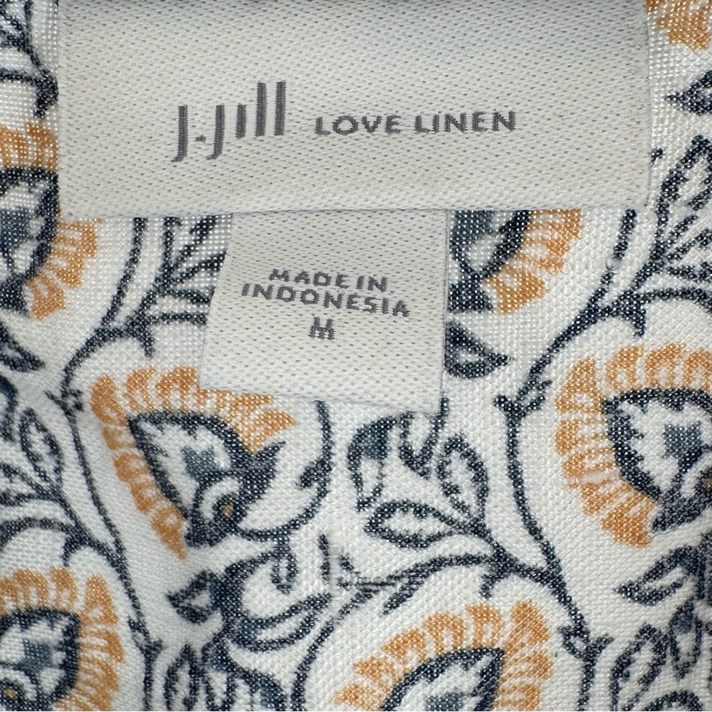 J. Jill Love Linen Women’s Sleeveless Tunic Top Floral Elephant Print Size M - Picture 5 of 9